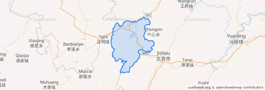 Mapa de ubicacion de 花垣县.
