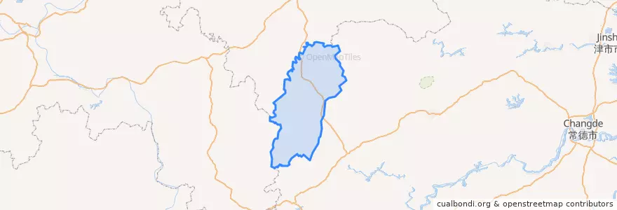 Mapa de ubicacion de 龙山县.