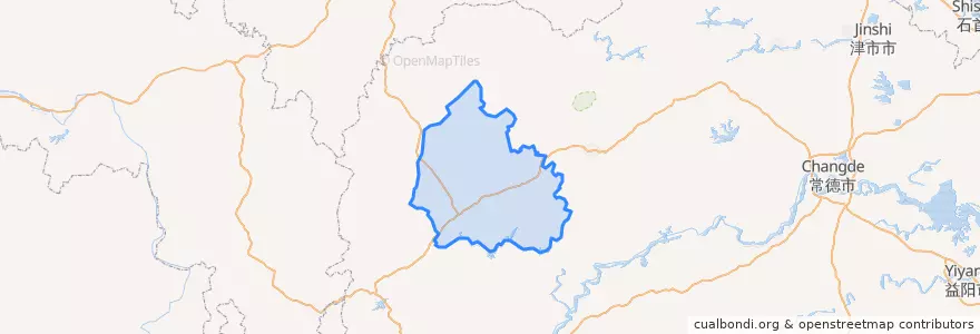 Mapa de ubicacion de Yongshun County.