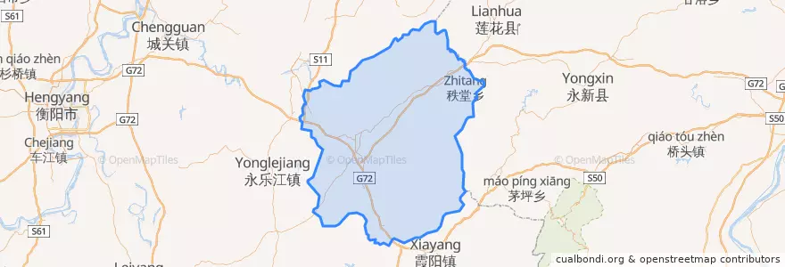 Mapa de ubicacion de 茶陵县.