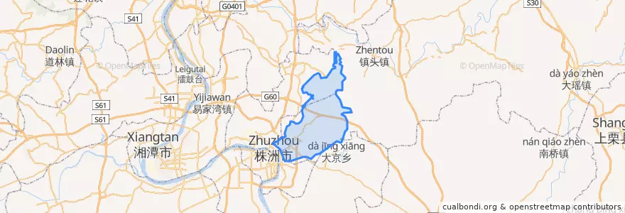 Mapa de ubicacion de 荷塘区.