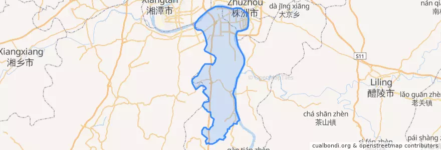 Mapa de ubicacion de 天元区 (Tianyuan).