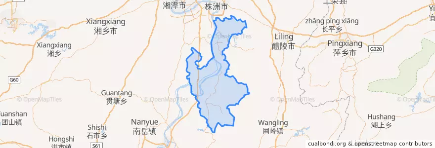 Mapa de ubicacion de 渌口区.