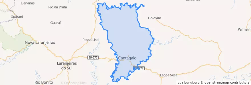 Mapa de ubicacion de Cantagalo.