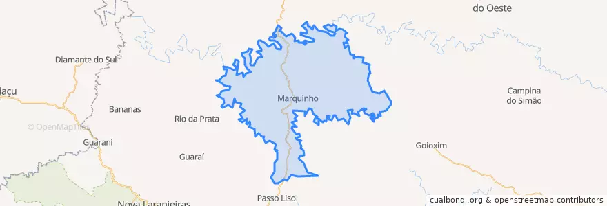 Mapa de ubicacion de Marquinho.