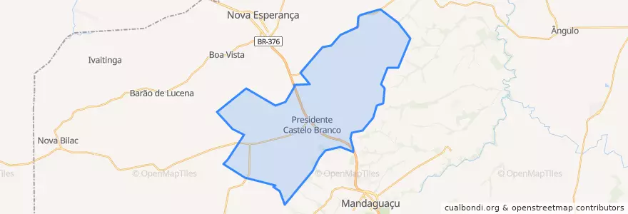 Mapa de ubicacion de Presidente Castelo Branco.