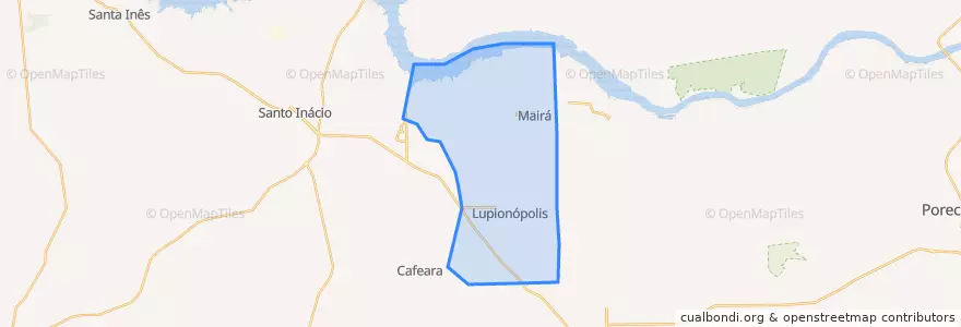 Mapa de ubicacion de Lupionópolis.