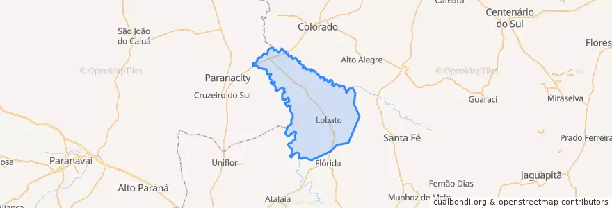 Mapa de ubicacion de Lobato.