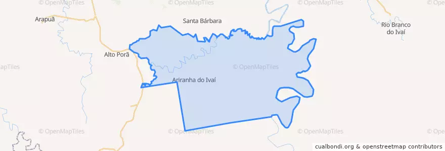 Mapa de ubicacion de Ariranha do Ivaí.