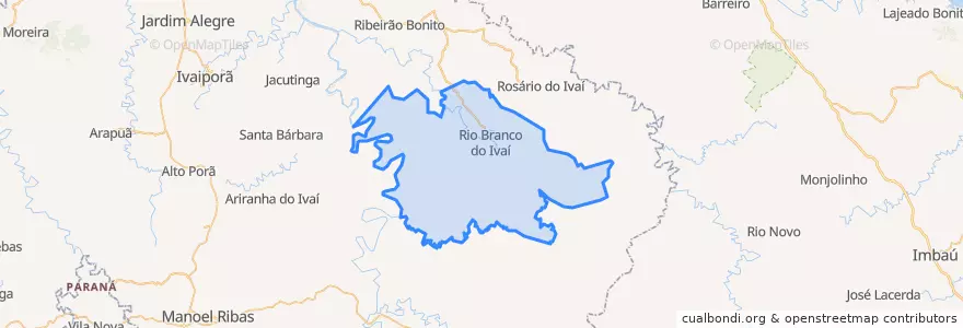 Mapa de ubicacion de Rio Branco do Ivaí.