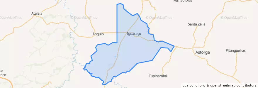Mapa de ubicacion de Iguaraçu.