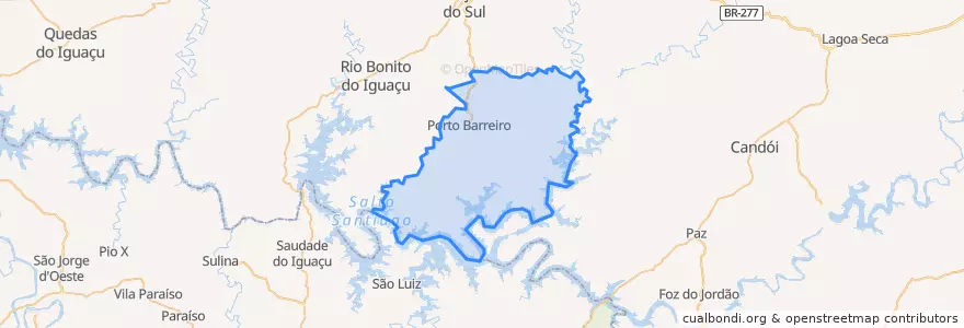 Mapa de ubicacion de Porto Barreiro.