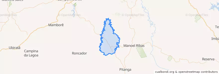 Mapa de ubicacion de Nova Tebas.