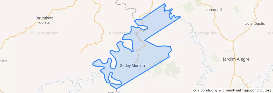 Mapa de ubicacion de Godoy Moreira.