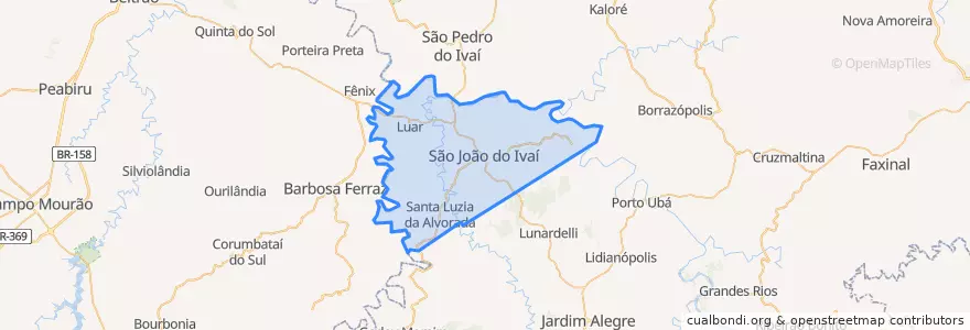 Mapa de ubicacion de São João do Ivaí.
