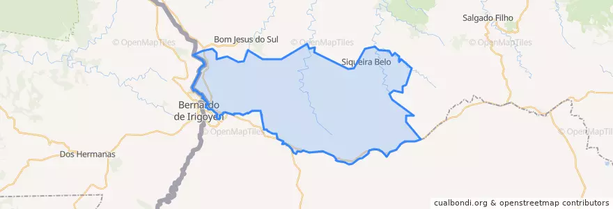 Mapa de ubicacion de Barracão.
