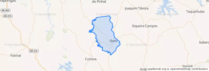 Mapa de ubicacion de Ibaiti.