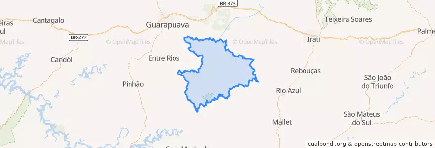 Mapa de ubicacion de Inácio Martins.