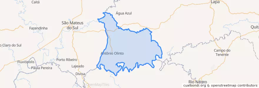 Mapa de ubicacion de Antônio Olinto.