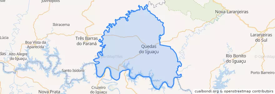 Mapa de ubicacion de Quedas do Iguaçu.