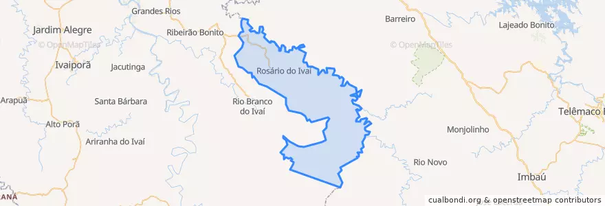 Mapa de ubicacion de Rosário do Ivaí.