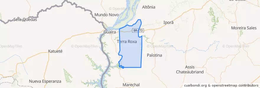 Mapa de ubicacion de Terra Roxa.