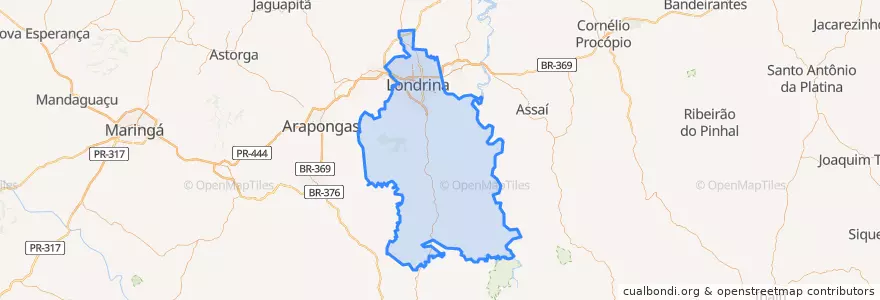 Mapa de ubicacion de Лондрина.