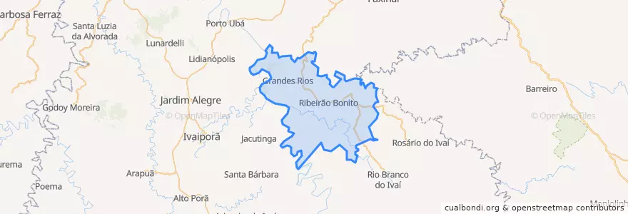 Mapa de ubicacion de Grandes Rios.