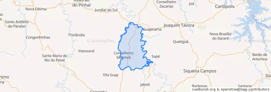Mapa de ubicacion de Conselheiro Mairinck.