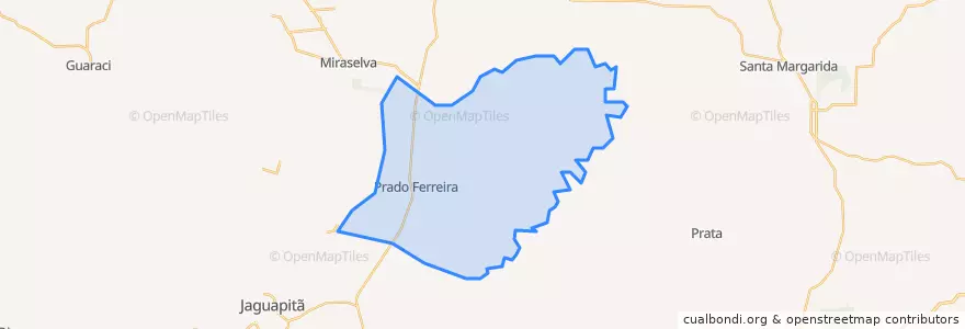 Mapa de ubicacion de Prado Ferreira.