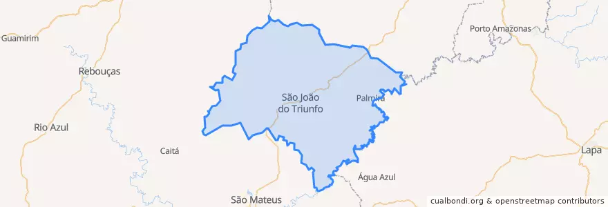 Mapa de ubicacion de São João do Triunfo.