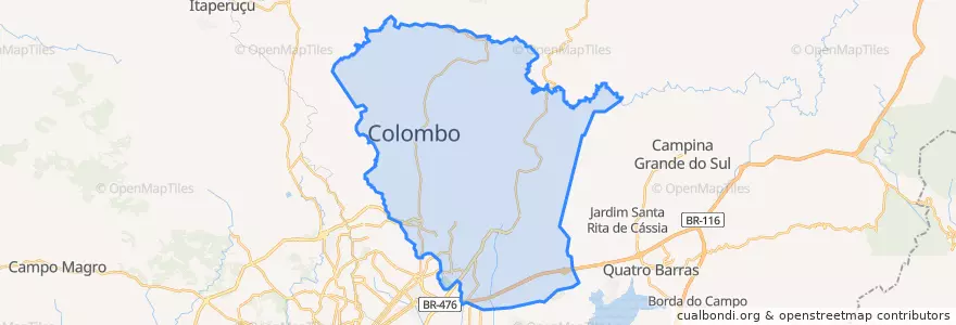 Mapa de ubicacion de Colombo.