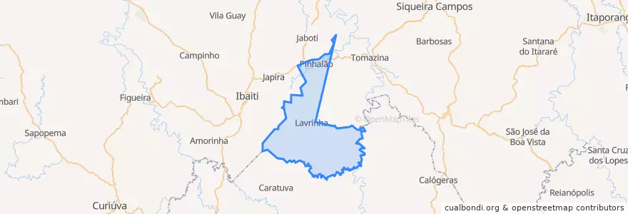 Mapa de ubicacion de Pinhalão.
