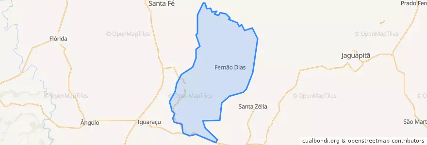 Mapa de ubicacion de Munhoz de Mello.
