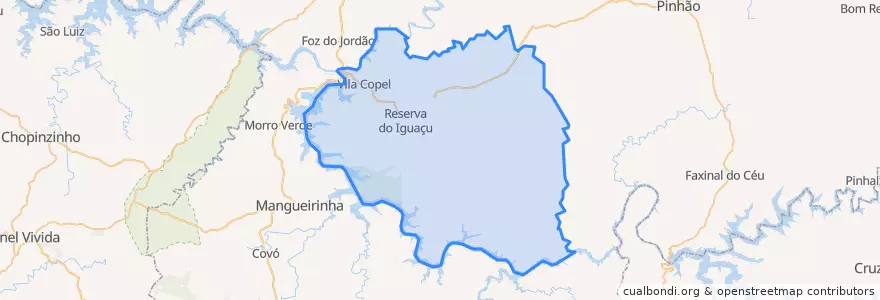 Mapa de ubicacion de Reserva do Iguaçu.