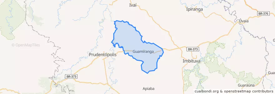 Mapa de ubicacion de Guamiranga.