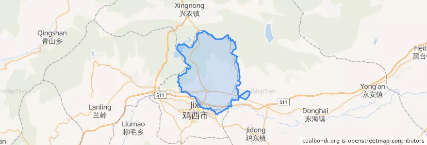 Mapa de ubicacion de 城子河区.