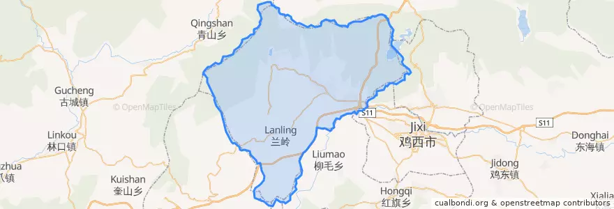 Mapa de ubicacion de 滴道区.