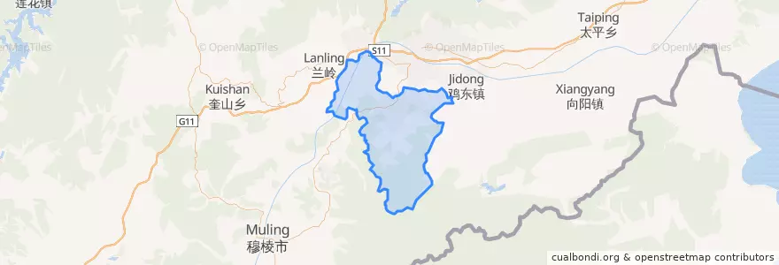 Mapa de ubicacion de Hengshan District.