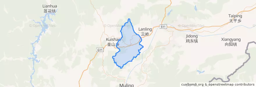 Mapa de ubicacion de 麻山区.