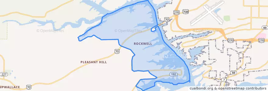 Mapa de ubicacion de Rockwell.