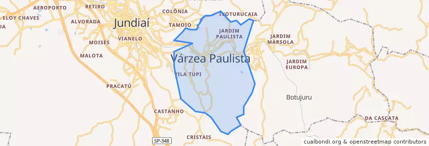 Mapa de ubicacion de Várzea Paulista.