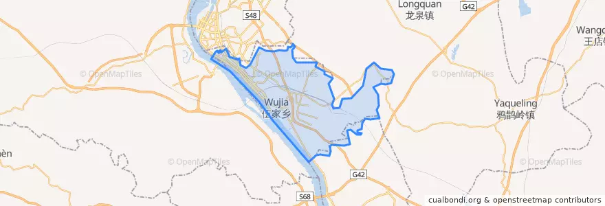 Mapa de ubicacion de Wujiagang District.