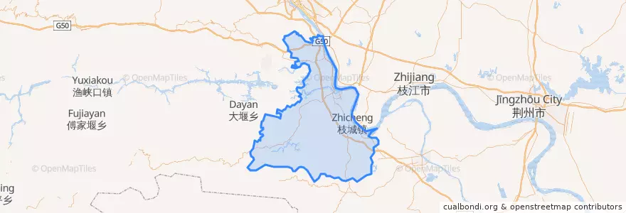 Mapa de ubicacion de Yidu.