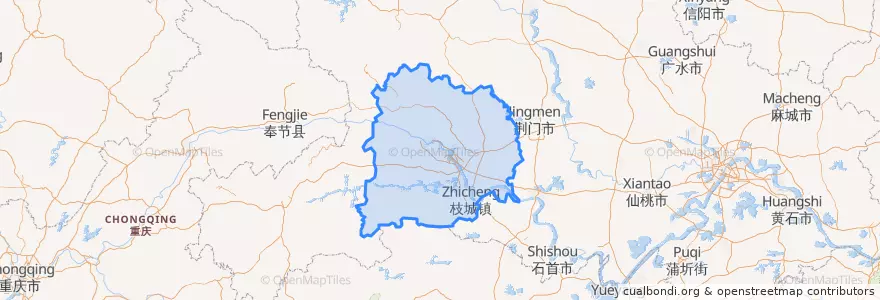 Mapa de ubicacion de Yichang.
