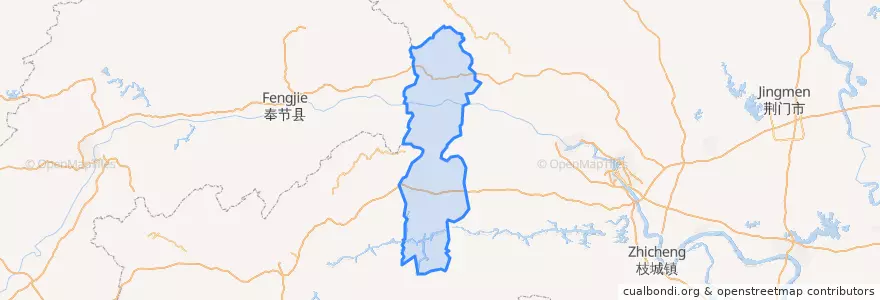Mapa de ubicacion de Badong County.
