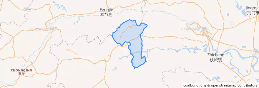 Mapa de ubicacion de 建始县.