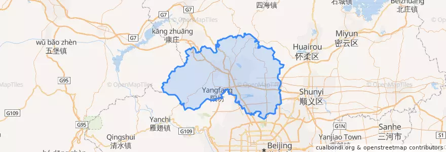 Mapa de ubicacion de Changping District.