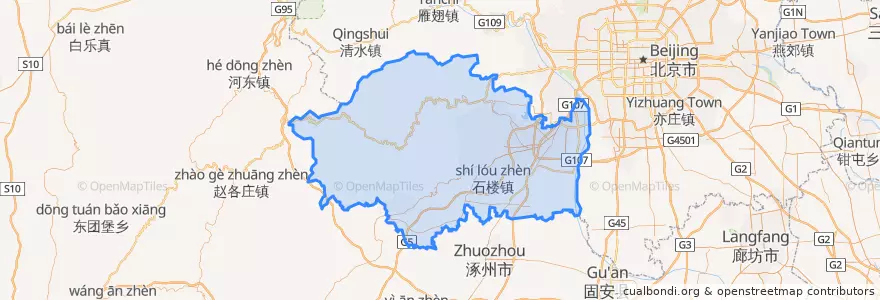 Mapa de ubicacion de 房山区.