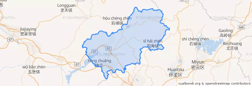 Mapa de ubicacion de 延庆县.
